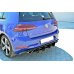 Накладка сплиттер центральная на задний бампер Вар2 на Volkswagen Golf VII R рестайл